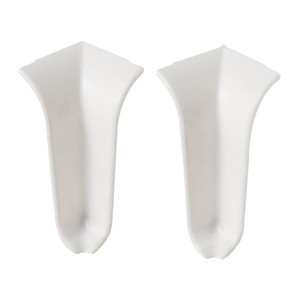 GoodHome Internal Corner for PVC Duo Skirting 59mm white, 2 pack