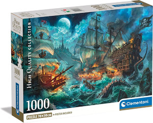 Clementoni Jigsaw Puzzle Compact Pirate Battle 1000pcs 10+