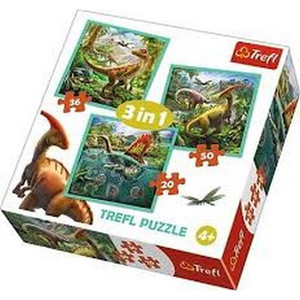 Trefl Children's Puzzle Dinosaurs 3in1 4+