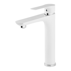 GoodHome High Bathroom Sink Tap Wicie, white