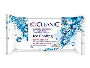 Cleanic Ice Cooling Refreshing Wipes Antibacterial 15 Pack