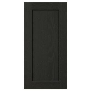LERHYTTAN Door, black stained, 30x60 cm