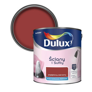Dulux Walls & Ceilings Matt Latex Paint 2.5l deep red