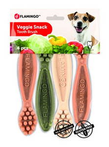 Flamingo Veggie Snack for Dogs Toothbrush 12.5cm/4pcs