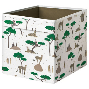 SANDLÖPARE Box, cheetah, 33x38x33 cm