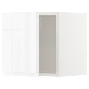 METOD Wall cabinet, white/Voxtorp high-gloss/white, 40x40 cm