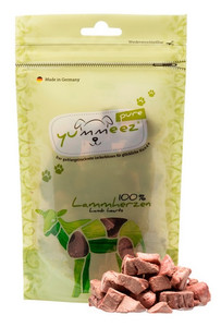 Yummeez Pure Dog Treats Lamb Hearts 35g