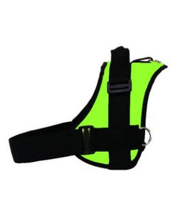 Dog Harness with Seat Belt Size L, neon green