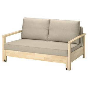 TORNSBORG 2-seat sofa-bed, Naggen beige/pine