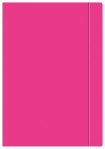 Folder with Elastic Band A4, Fluo pink, 10pcs