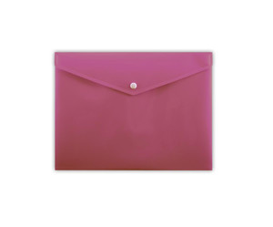 Document Wallet Plastic Folder PP A5, pink