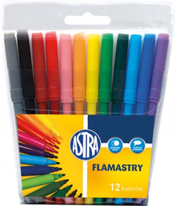 Astra Felt Tip pens CX 12 Colours