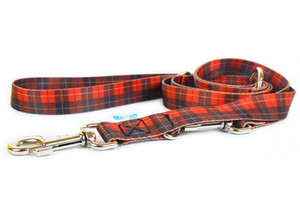 Matteo Adjustable Dog Leash 25mm, Tartan