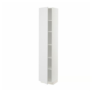 METOD High cabinet/shelves, white/white Stensund, 40x37x200 cm