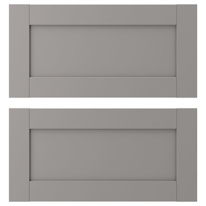 ENHET Drawer front, grey frame, 60x30 cm, 2 pack
