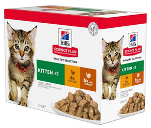 Hill's Science plan Kitten Multipack Chicken & Turkey Pouch 12x85g