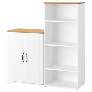 SKRUVBY Storage combination, white, 130x140 cm