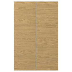 VOXTORP 2-p door f corner base cabinet set, left-hand/oak effect, 25x80 cm
