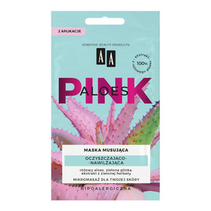 AA Pink Aloe Effervescent Cleansing-Moisturizing Mask 1x4g
