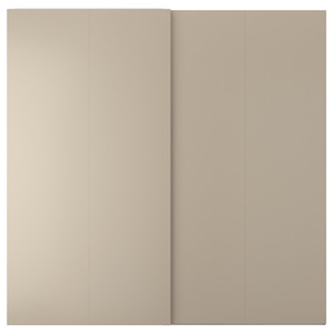 HASVIK Pair of sliding doors, beige, 200x201 cm