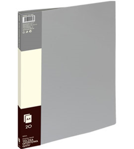 20 Pocket Display Book Folder PP A4, grey