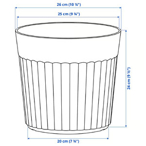 FRÄKENVÄXT Plant pot, in/outdoor/deep green, 24 cm