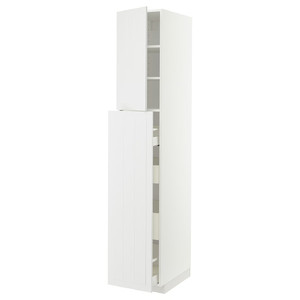 METOD / MAXIMERA Hc w p-o func 4drw/1dr/2shlv, white/Stensund white, 40x60x220 cm