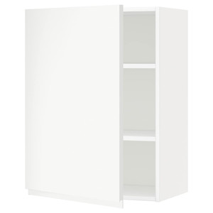 METOD Wall cabinet with shelves, white/Voxtorp matt white, 60x80 cm