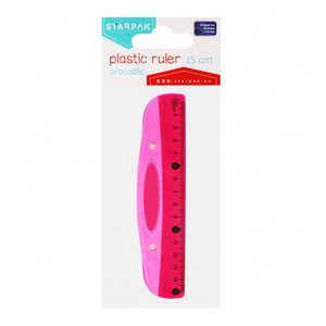 Starpak Plastic Ruler 15cm, pink