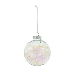 Christmas Bauble, plastic, transparent/opalescent