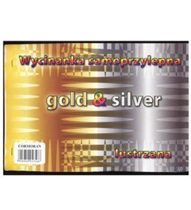 Self-adhesive Coloured Paper Pad A4 6 Pages, gold & silver
