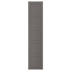 BERGSBO Door with hinges, dark grey, 50x229 cm