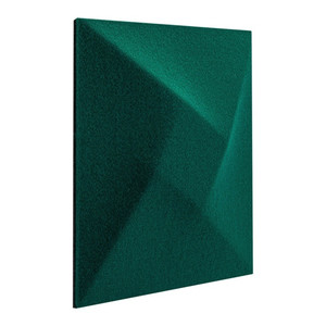 Decorative Wall Panel 30 x 30 cm, felt, 3D, bottle green