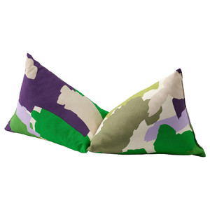 EKLUGGMAL Cushion, multicolour/green, 58x25 cm