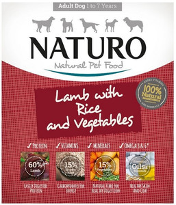 Naturo Adult Dog Wet Food Lamb with Rice and Vegetables 400g