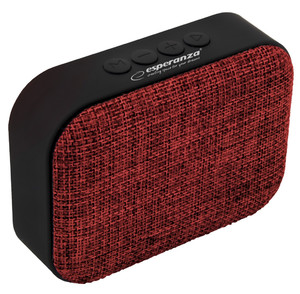 Esperanza Bluetooth Speaker with FM Radio Samba, red