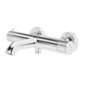 GoodHome Bath Mixer Tap Owens, thermostatic, silver