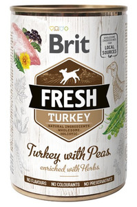 Brit Fresh Dog Turkey with Peas Wet Food for Dogs 400g