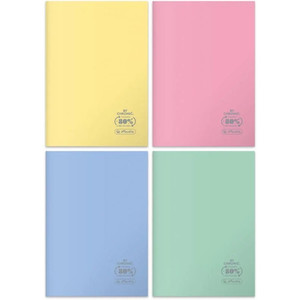 Notebook A5 60 Pages Squared PP Pastel Colors 5pcs, assorted colours