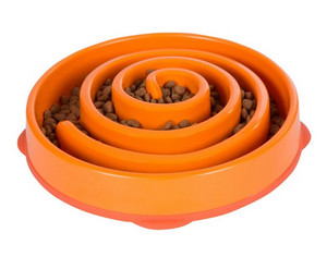 Outward Hound Fun Feeder Dog Bowl, orange