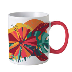 Mug Exotic Paradise 300 ml, red