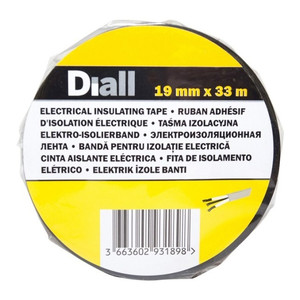 Diall Black Electrical Insulating Tape 19 mm x 33 m