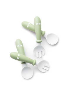 BABYBJÖRN Baby Spoons and forks, Powder Green
