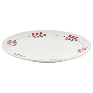 VINTERFINT Side plate, floral pattern white/red, 20 cm