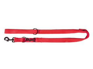Dingo Adjustable Cotton Tape Dog Leash 1.6cm/120-220cm, red