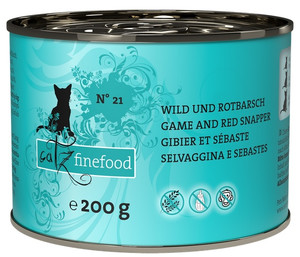 Catz Finefood Cat Food Wild Game & Red Snapper N.21 200g