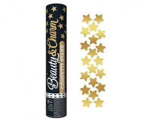 Confetti Party Popper Gold Stars 30cm