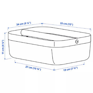 RISATORP Basket with compartments, 33x24x11 cm