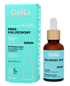 Delia Hyaluronic Acid Filling Face Serum 96% Natural 30ml