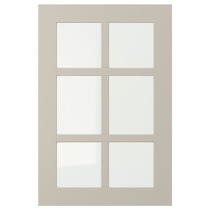 STENSUND Glass door, beige, 40x60 cm